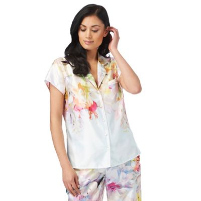 Multi-coloured 'Hanging Gardens' short sleeve pyjama shirt